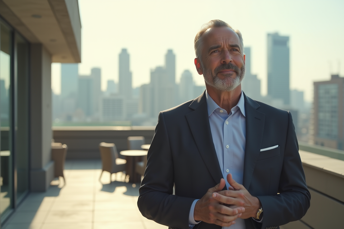 Homme en costume lors d