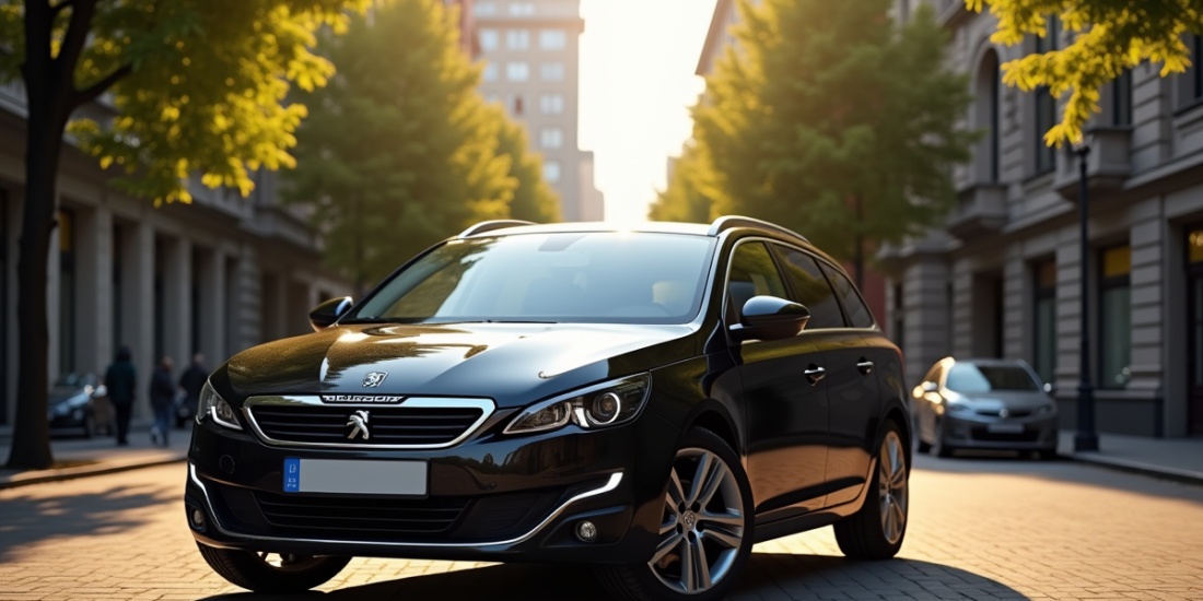 Peugeot 308 SW stationnement en ville en journée